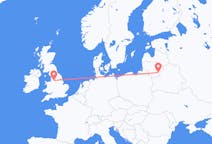 Flyg från Manchester, England till Vilnius, Litauen