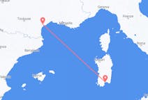Flights from Béziers, France to Cagliari, Italy