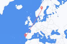 Loty z Östersund, Szwecja z Lizbona, Portugalia