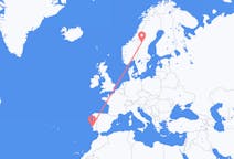 Vluchten van Östersund, Zweden naar Lissabon, Portugal