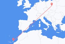 Flyreiser fra Lodz, Polen til Lanzarote, Spania