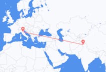Flyreiser fra Srinagar, India til Bologna, Italia