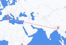 Flyrejser fra Kalay, Myanmar (Burma) til Cagliari, Italien