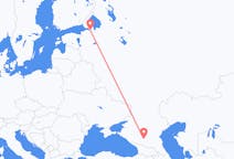 Vluchten van Sint-Petersburg, Rusland naar Mineralnye Vody, Rusland