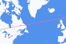 Flyg från Winnipeg till Bergen