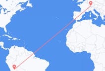 Flug frá Cusco, Perú til Friedrichshafen, Þýskalandi