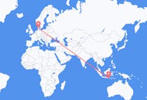Flights from Praya, Lombok, Indonesia to Billund, Denmark