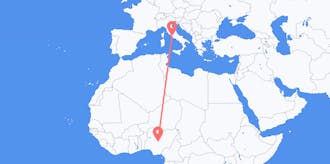 Flyrejser fra Nigeria til Italien