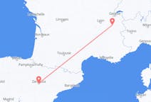 Flyrejser fra Chambery, Frankrig til Zaragoza, Spanien