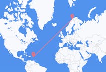 Flyrejser fra Nedre Prinsens Kvarter, Sint Maarten til Tromsø, Norge