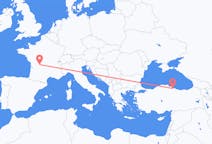 Loty z Limoges, Francja do Samsuna, Turcja
