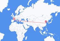 Flyg från Yancheng, Kina till Barcelona, Spanien