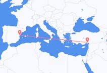 Loty z Adana, Turcja do Castellon, Hiszpania