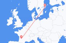 Flyreiser fra Bergerac, Frankrike til Stockholm, Sverige