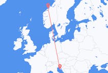 Flights from Kristiansund to Pula