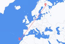 Vluchten van Kuusamo, Finland naar Las Palmas (ort i Mexiko, Veracruz, Tihuatlán), Spanje