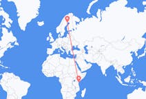 Flyreiser fra Mombasa, Kenya til Lulea, Sverige