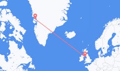 Flyg från Qaarsut, Grönland till Douglas, Isle of Man