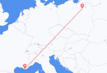 Flights from Toulon, France to Szymany, Szczytno County, Poland