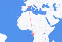 Loty z Kabinda w Angoli do Mahona w Hiszpanii