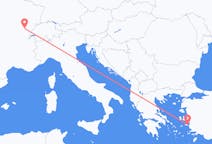 Flyreiser fra Dole, Frankrike til Samos, Hellas