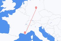 Flyrejser fra Toulon, Frankrig til Erfurt, Tyskland