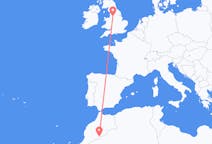 出发地 摩洛哥出发地 扎戈拉前往英格兰的曼徹斯特的航班