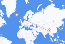 出发地 印度迪布鲁加尔目的地 冰岛雷克雅未克的航班