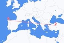 出发地 西班牙从 拉科鲁尼亚目的地 土耳其安卡拉的航班