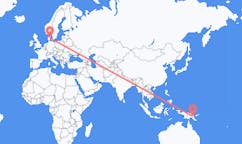 Flyg från Lae, Papua Nya Guinea, Papua Nya Guinea till Århus, Danmark