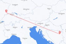 来自波斯尼亚和黑塞哥维那出发地 图兹拉目的地 瑞士巴塞尔的航班