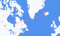 出发地 加拿大库朱瓦拉皮克目的地 冰岛雷克雅维克的航班