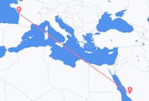 Flyrejser fra Ta if, Saudi-Arabien til La Rochelle, Frankrig