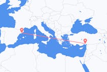Flights from Barcelona in Spain to Adana in Turkey