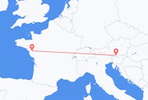 Voos de Klagenfurt, Áustria para Nantes, França