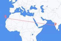 Flyreiser fra Hubli-Dharwad, India til Tenerife, Spania