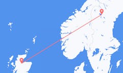 Fly fra Östersund til Inverness