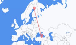 Flyg från Tokat, Turkiet till Uleåborg, Finland