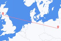 Flyg från Glasgow, Skottland till Warszawa, Polen