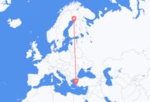 Flyg från Kalymnos, Grekland till Uleåborg, Finland