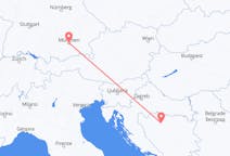 来自波斯尼亚和黑塞哥维那出发地 巴尼亚卢卡目的地 德国慕尼黑的航班