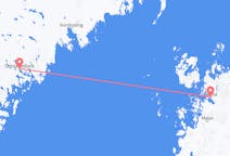 Flyreiser fra Örnsköldsvik, Sverige til Vasa, Finland