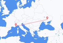 Flights from Zaporizhia, Ukraine to Nice, France