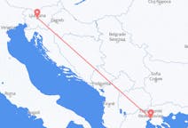 Flights from Ljubljana in Slovenia to Thessaloniki in Greece