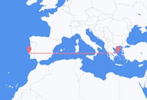 ギリシャのスキロス島からから、ポルトガルのリスボンまでのフライト