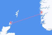 Lennot Kirkwallista, Skotlanti Bergeniin, Norja