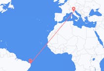 Flyreiser fra Natal, Brasil til Bologna, Italia