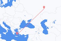 Vluchten van Samara, Rusland naar Thera, Griekenland