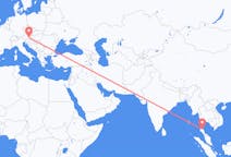 Flyrejser fra Surat Thani-provinsen, Thailand til Graz, Østrig