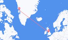 Flyrejser fra Manchester, England til Qaarsut, Grønland